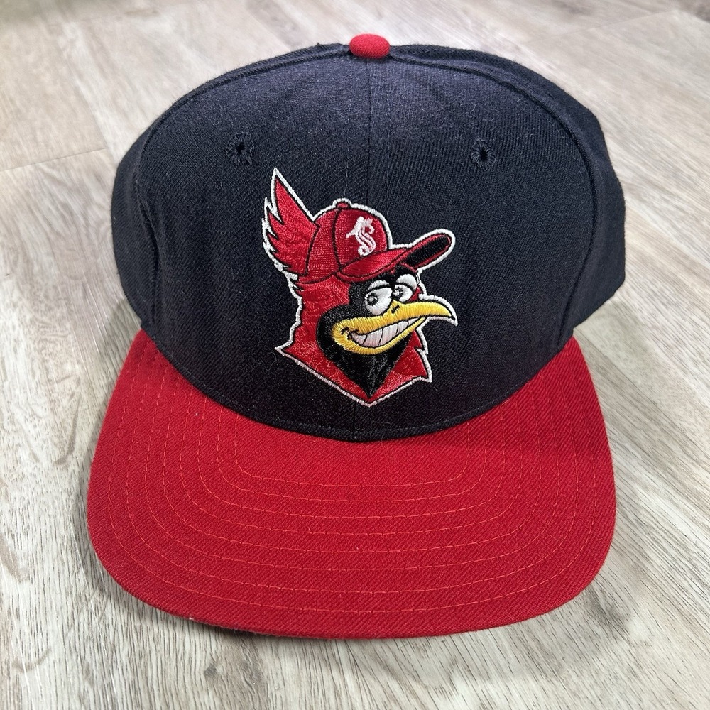 VTG New Era Savannah Cardinals Snapback Hat MLB Baseball MiLB‎ Blue Wool USA